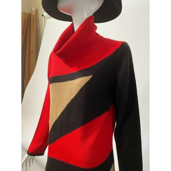 Colette Mordo For Sadimara Womens Pullover Sweater Multicolor Color Block M New - Picture 3 of 12